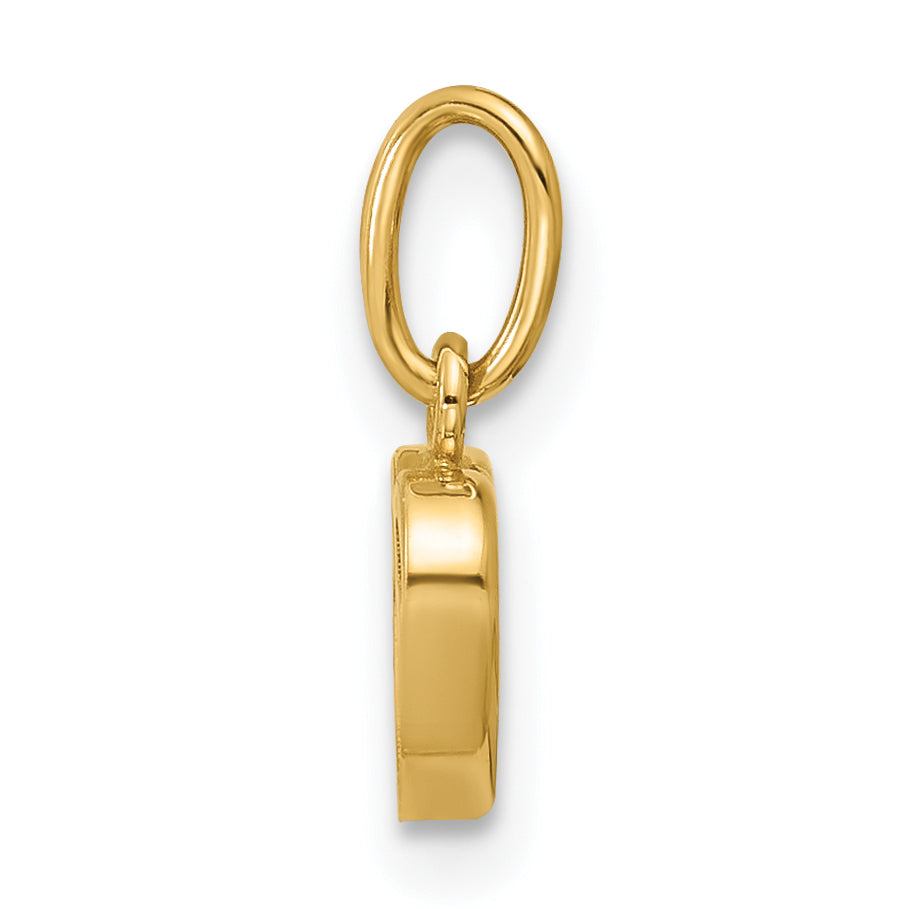 14K Polished Mother of Pearl Heart Pendant