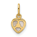 14K Polished Mother of Pearl Heart Pendant