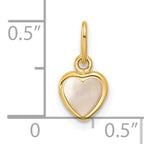14K Polished Mother of Pearl Heart Pendant