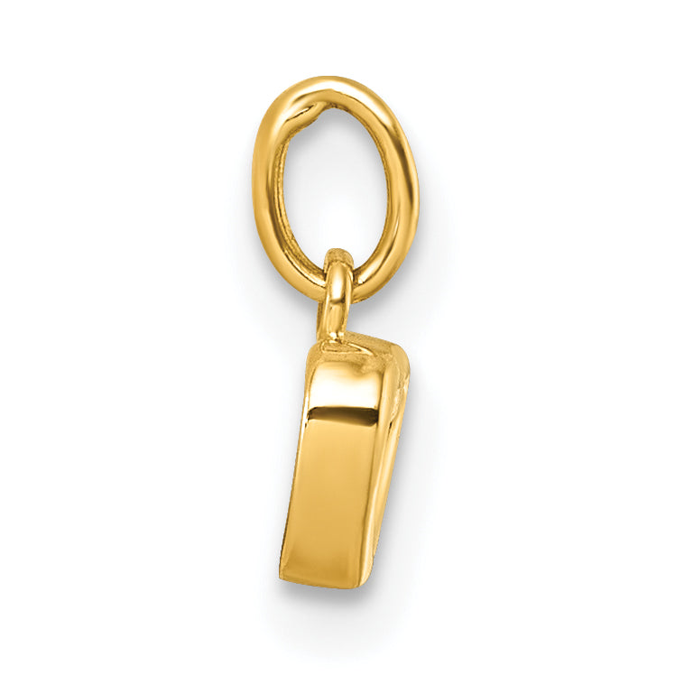 14K Polished Open Heart Pendant