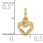 14K Polished Open Heart Pendant