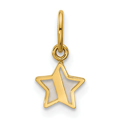 14K Polished Mother of Pearl Star Pendant