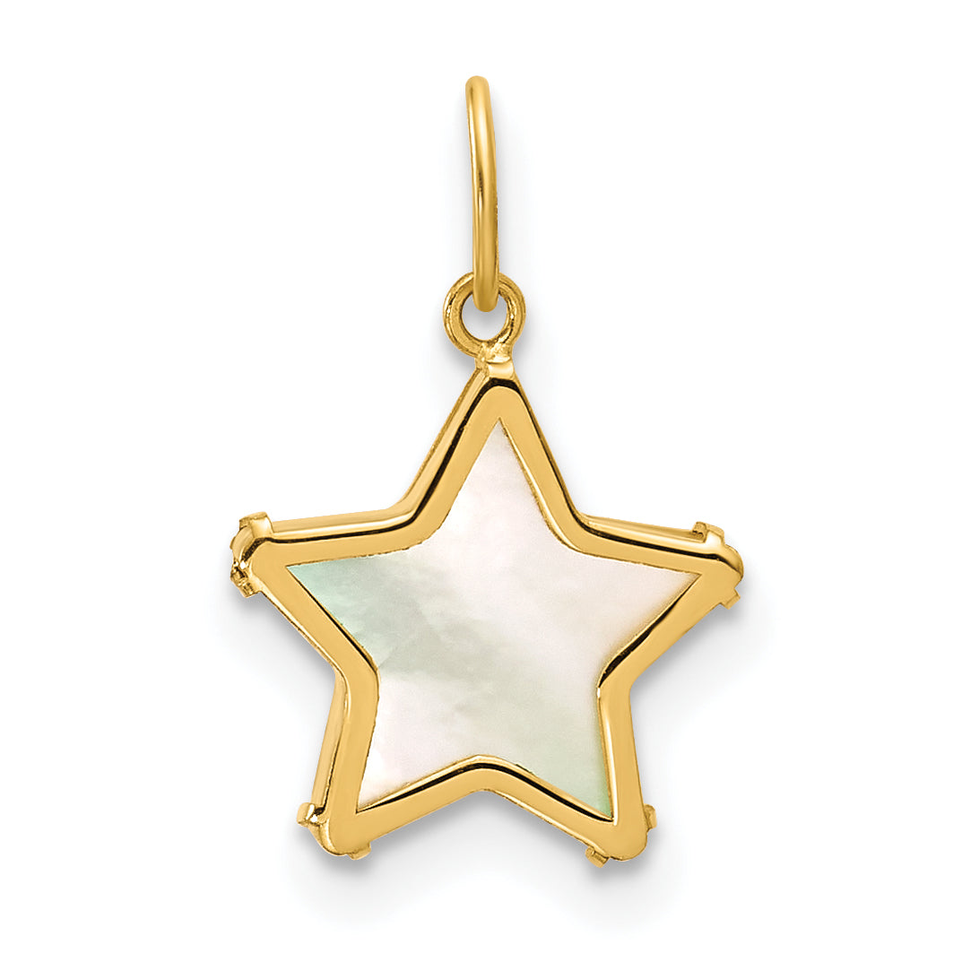 14K Polished Mother of Pearl Star Pendant Main image