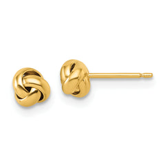 14K Polished Love Knot Post Earrings