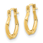 14K Polished Twist Hoop Earrings