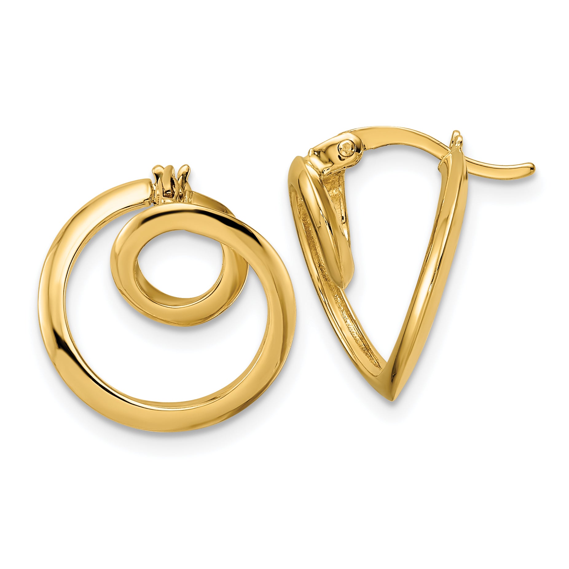 14k Polished Circle Earrings Main image
