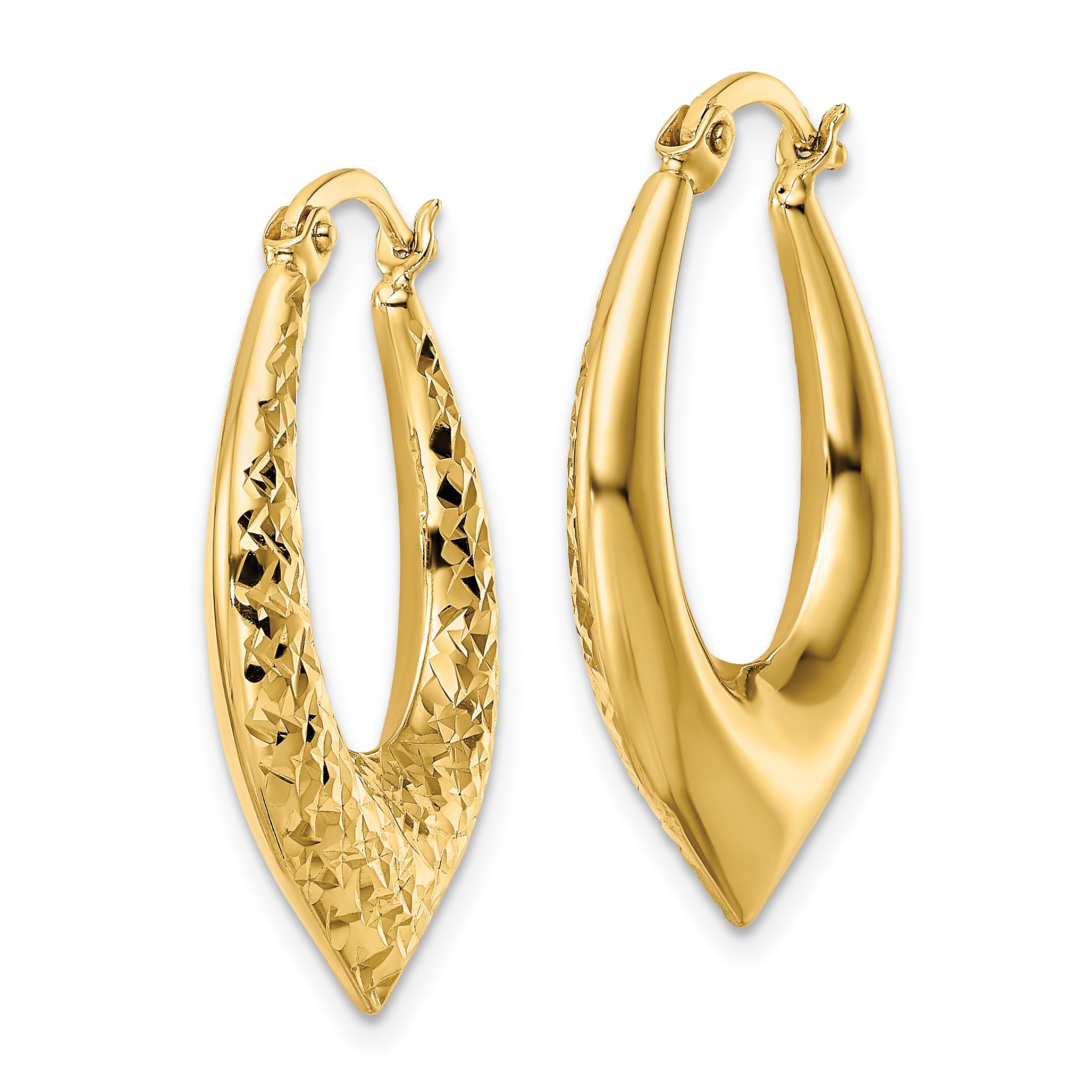 14k D/C Hoop Earring Secondary image