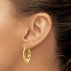 14k D/C Hoop Earring
