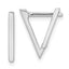 14K White Gold Polished Triangle Hoop Earrings