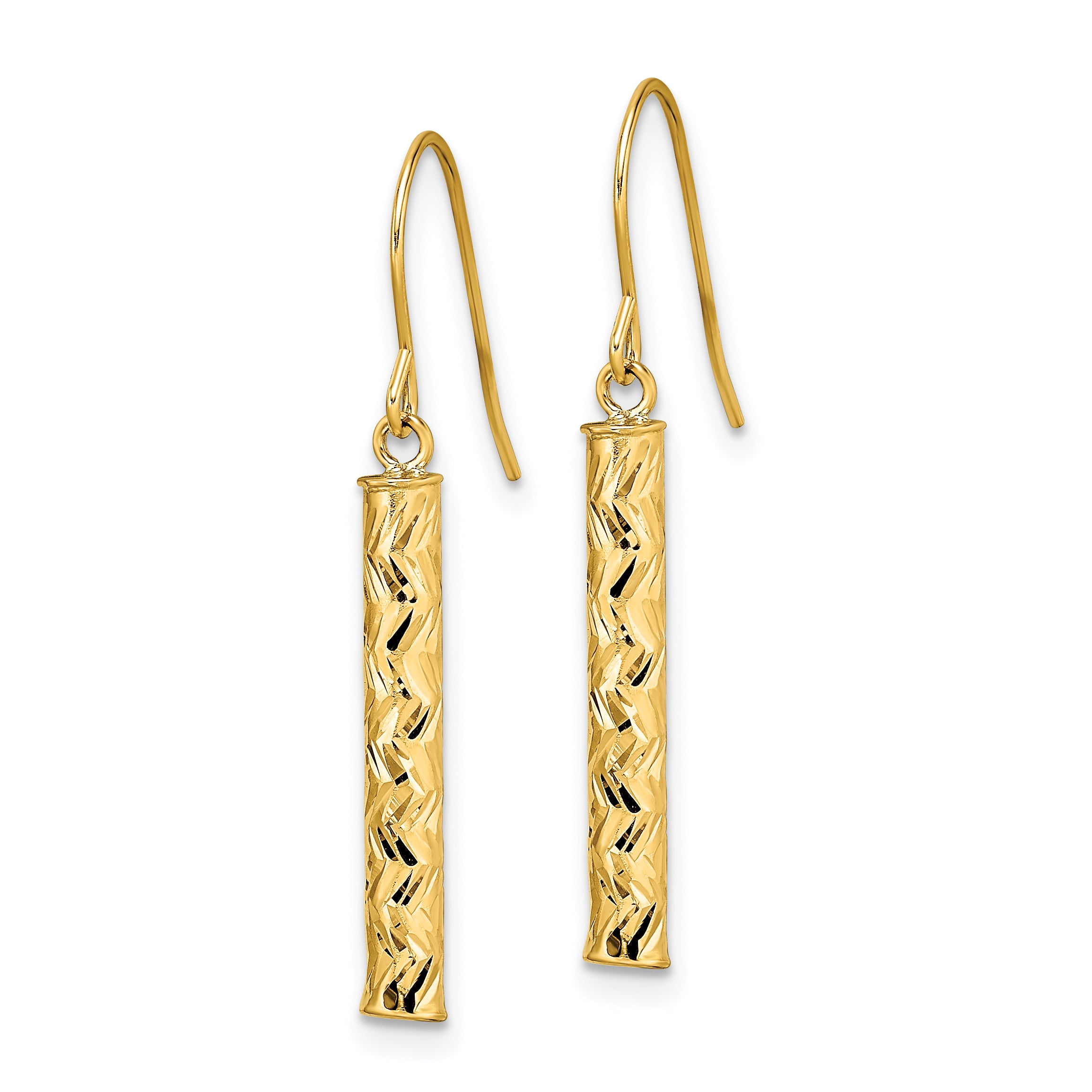 14k Polished Dangle Earrings Secondary image
