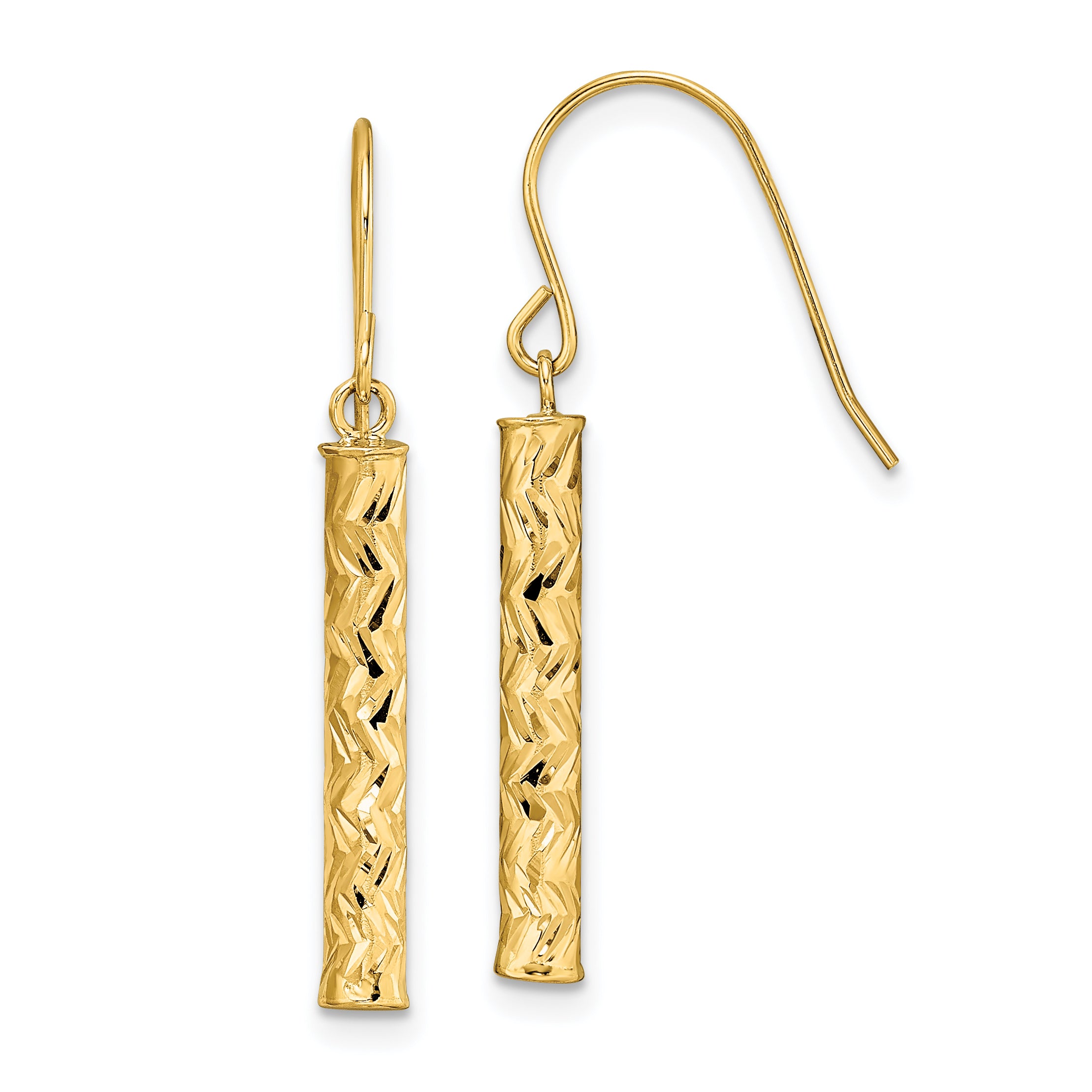 14k Polished Dangle Earrings Main image