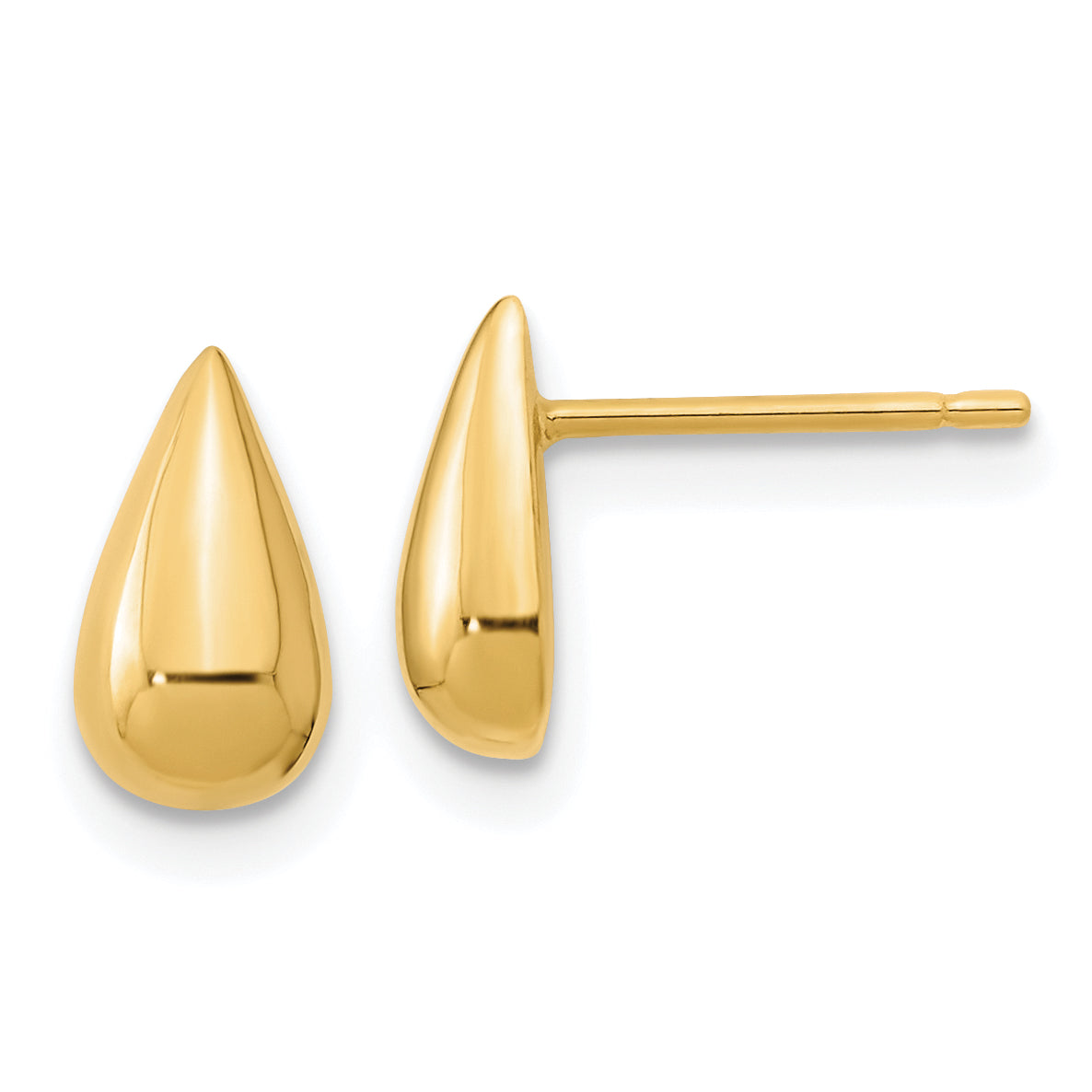 14K Polished Teardrop Post Earrings Main image