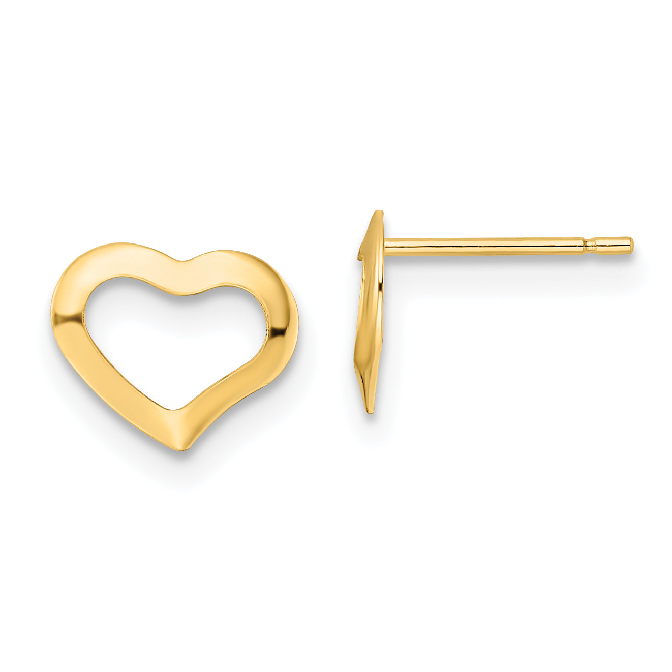 14K Polished Heart Post Earrings Main image