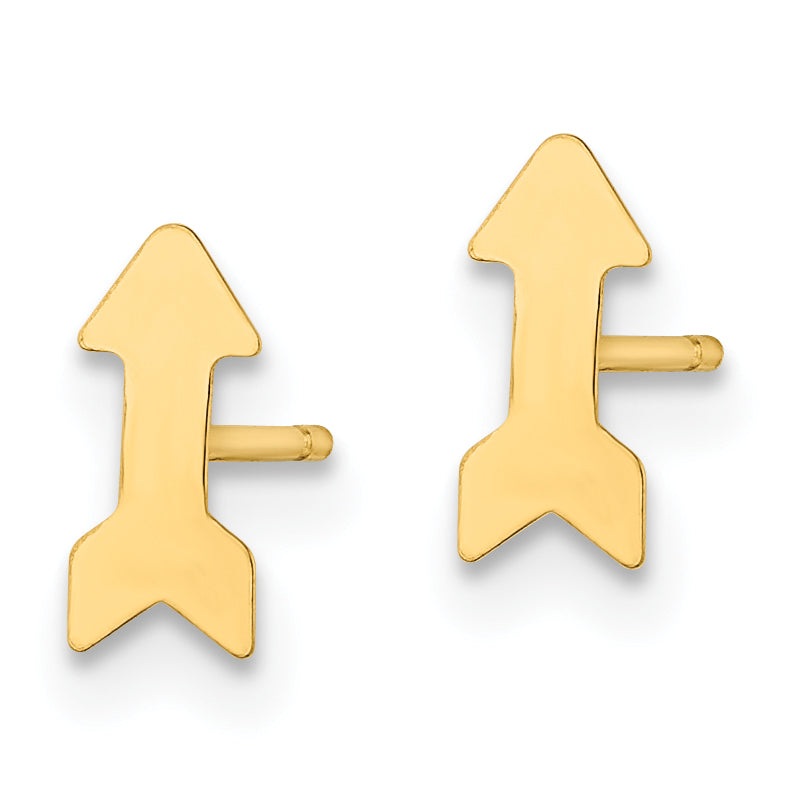 14K Polished Arrow Post Earrings Secondary image