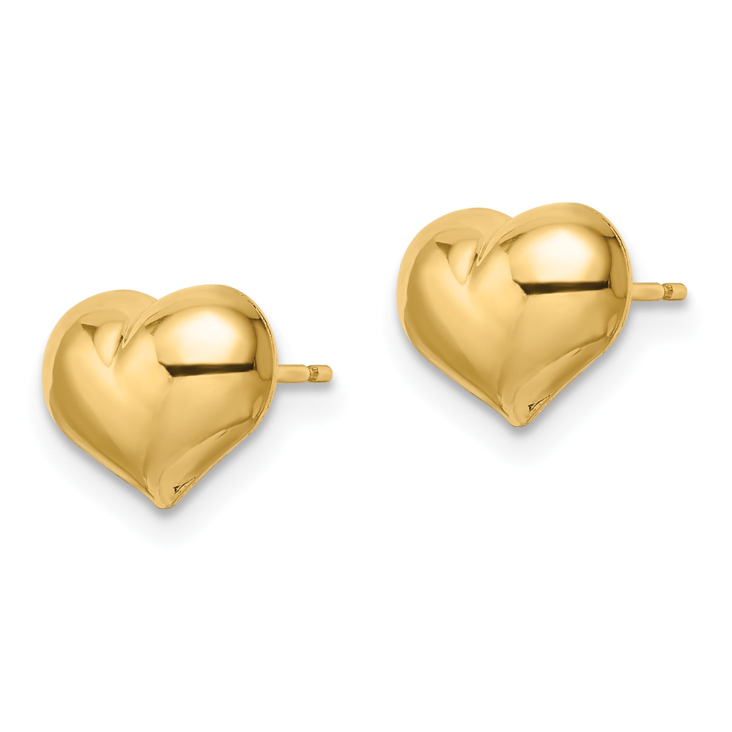 14k Polished Puffed Heart Post Earrings Secondary image