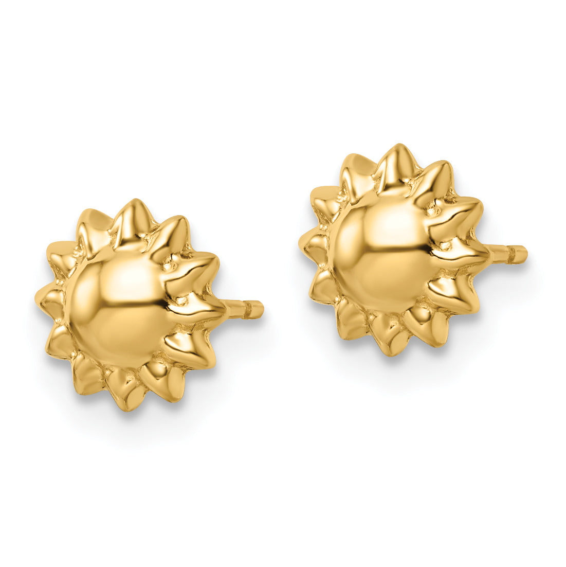 14k Polished Sun Post Earrings Secondary image