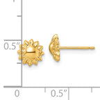 14k Polished Sun Post Earrings