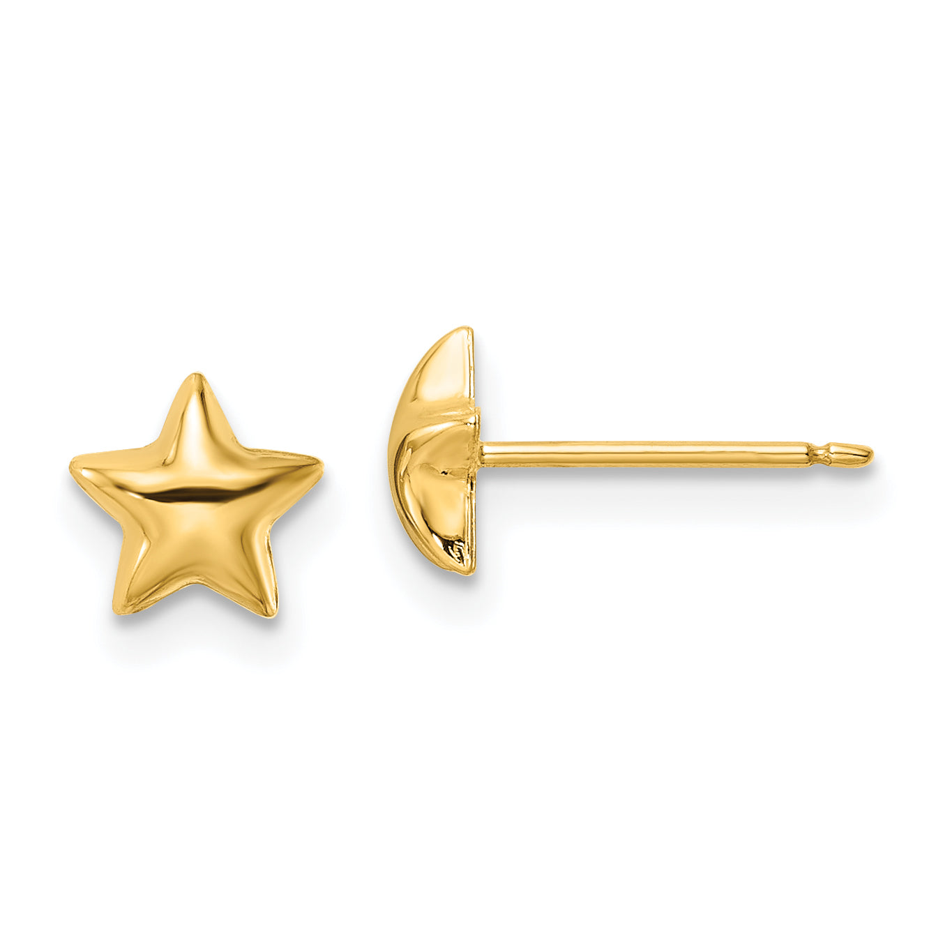14k Polished Star Post Earrings Main image