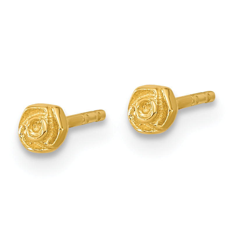 14K Polished Rose Post Earrings Secondary image