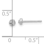 14KW Polished Rose Post Earrings
