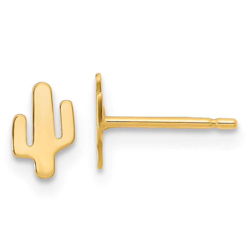 14K Polished Cactus Post Earrings Main image
