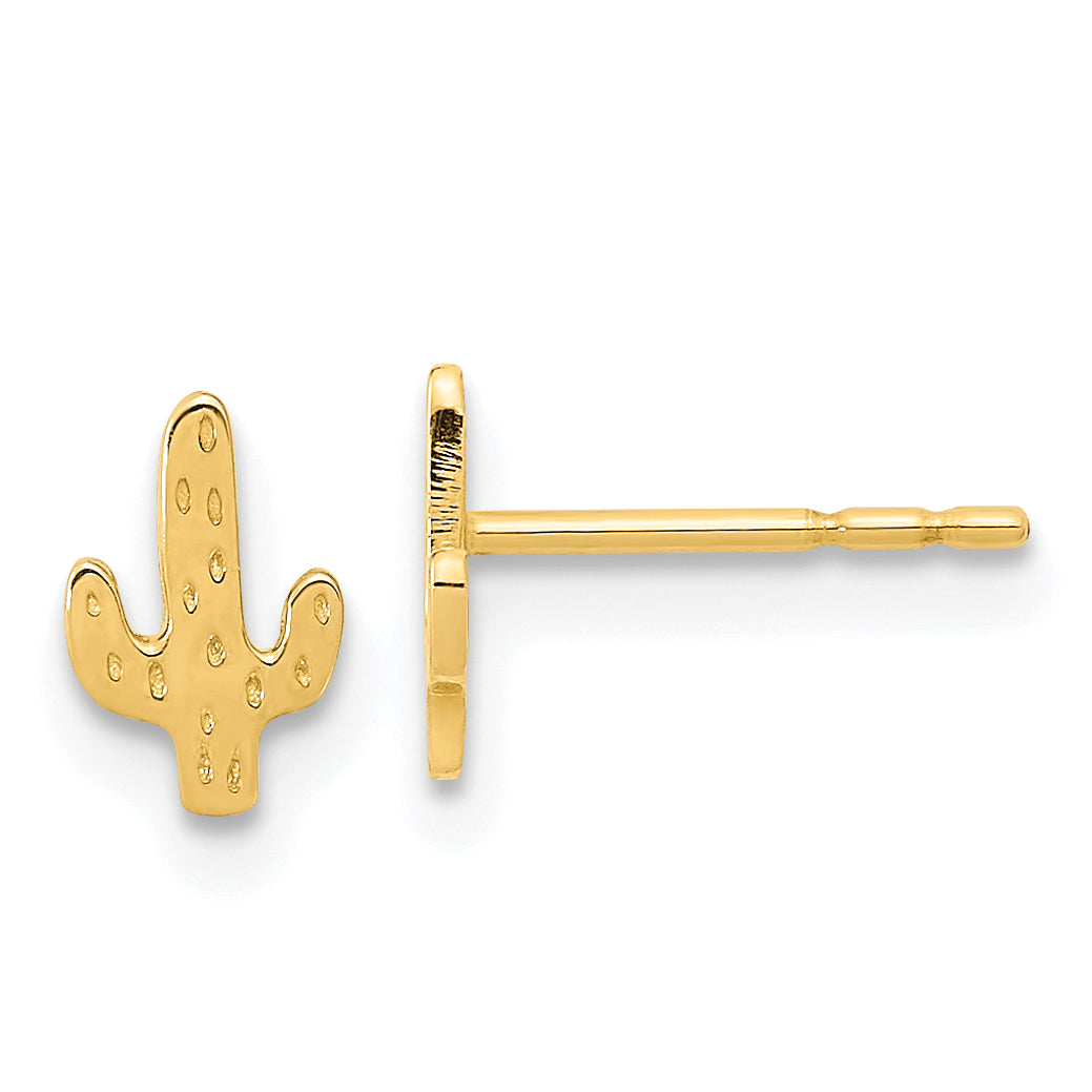 14K Polished Cactus Post Earrings Main image