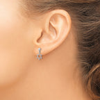 14KW Polished Star of David Post Dangle Earrings