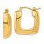 14K Polished Square Hoop Earrings