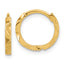 14K Polished Wavy Hinged Hoop Earrings