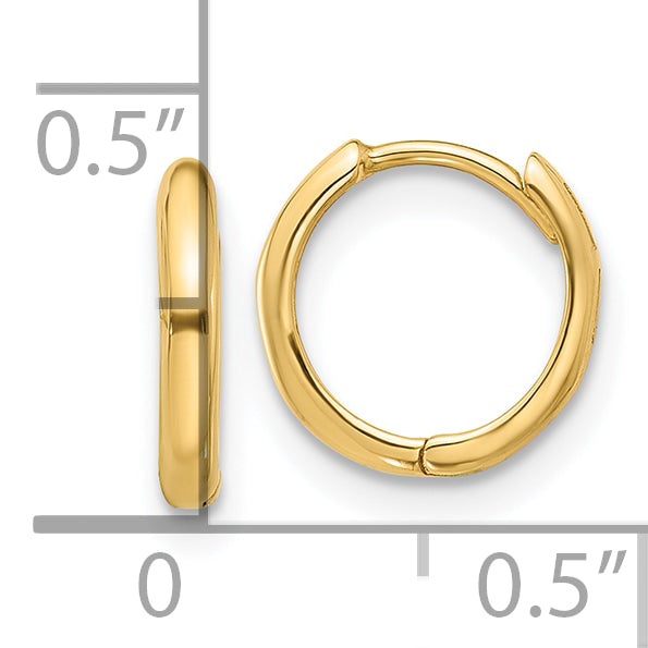 14K Hinged Hoop Earrings