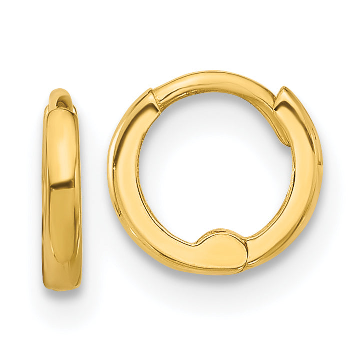14k Polished 1.45x7.5mm Hinged Huggie Hoop Earrings Main image