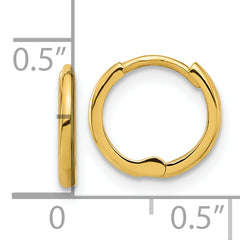 14k Polished 1.45x11mm Hinged Huggie Hoop Earrings