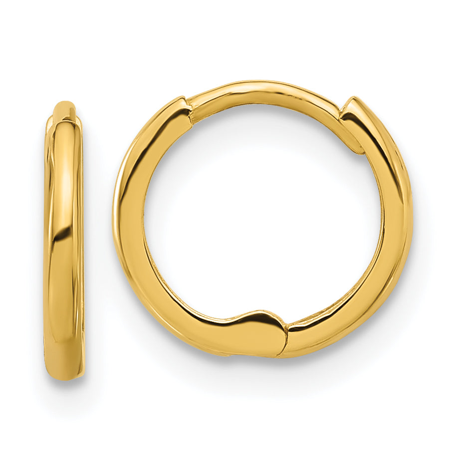 14k Polished 1.45x11mm Hinged Huggie Hoop Earrings Main image