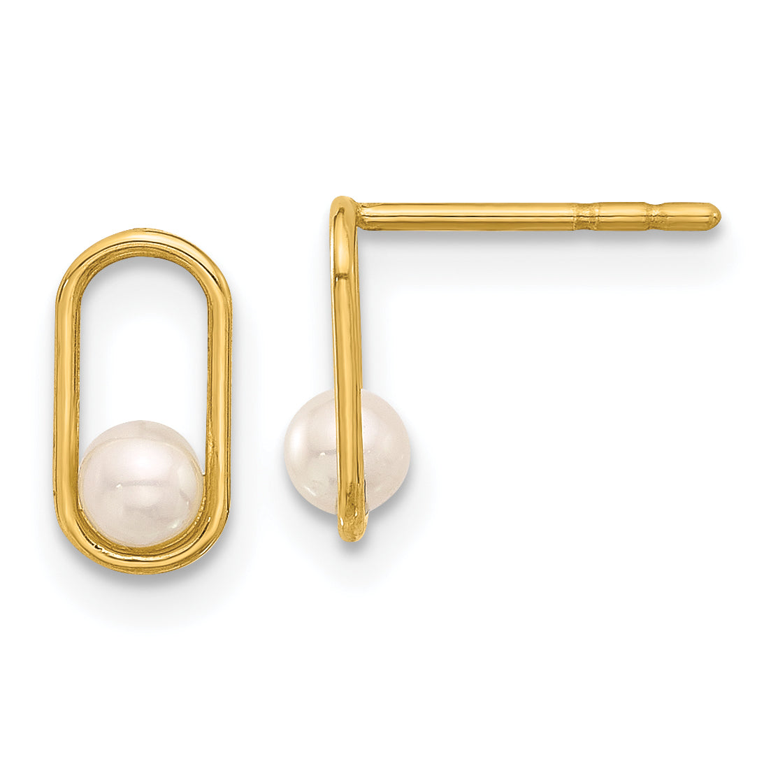 14K Freshwater Cultured Pearl Post Earrings Main image