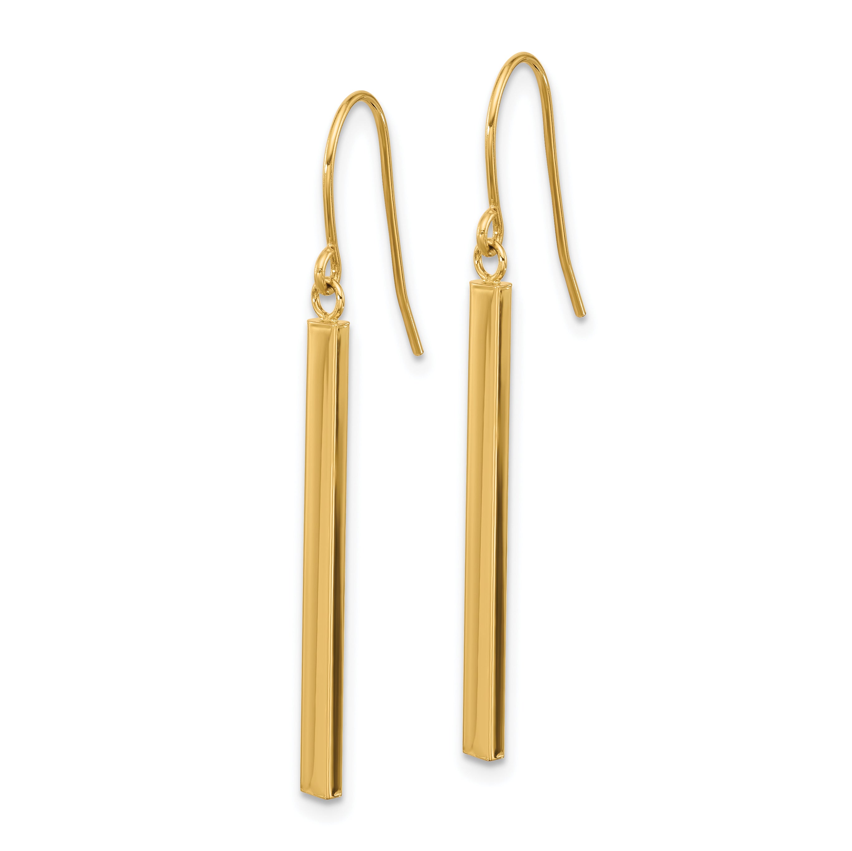 14K Bar Dangle Earrings