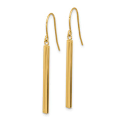 14K Bar Dangle Earrings