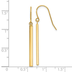 14K Bar Dangle Earrings