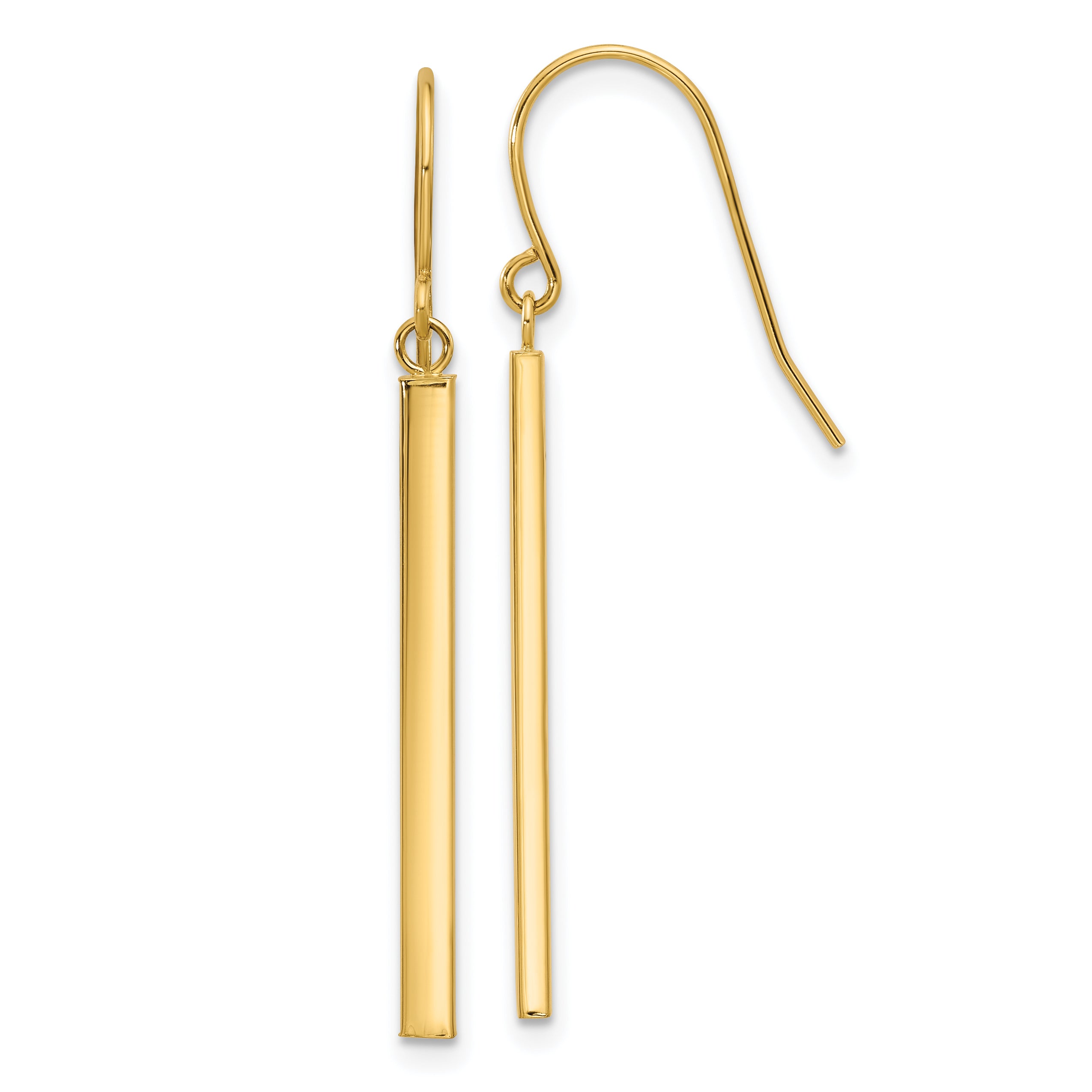 14K Bar Dangle Earrings Main image