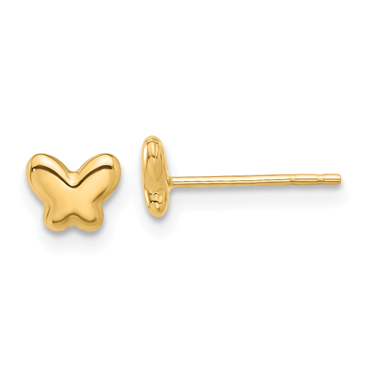 14K Polished Butterfly Post Earrings Main image
