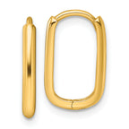 14k Polished Rectangle 2.00mm Hinged Hoop Earrings