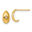 14k Polished CZ Star J-Hoop Post Earrings