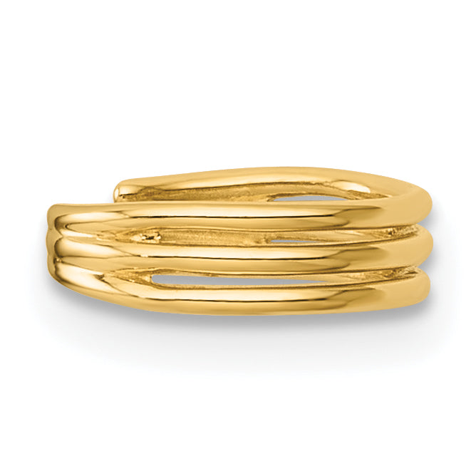 14k Polished Three Row Single Ear Cuff Secondary image