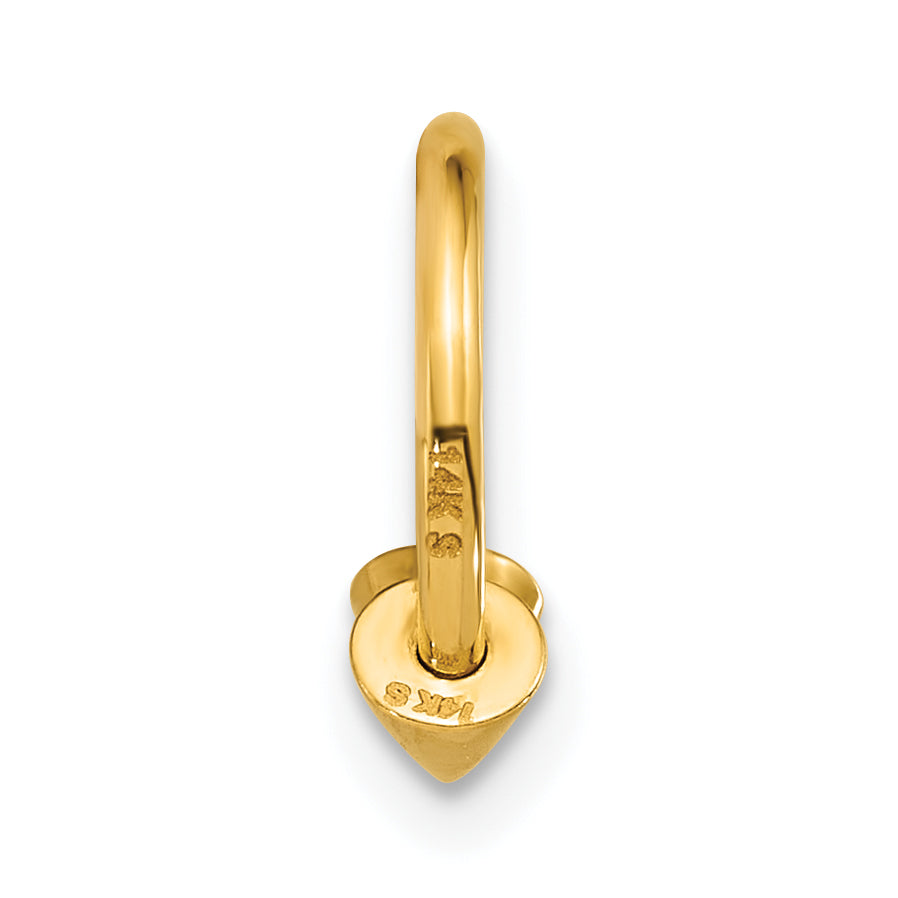 14k Polished 16 gauge Screw-Off End Pointed Ear Cuff/Body Jewelry