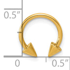 14k Polished 16 gauge Screw-Off End Pointed Ear Cuff/Body Jewelry