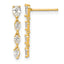 14k Polished Fancy Pear-shape CZ Dangle Post Earrings