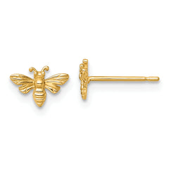 14k Polished Honey Bee Post Earrings