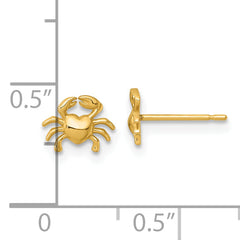 14k Polished Crab Post Earrings