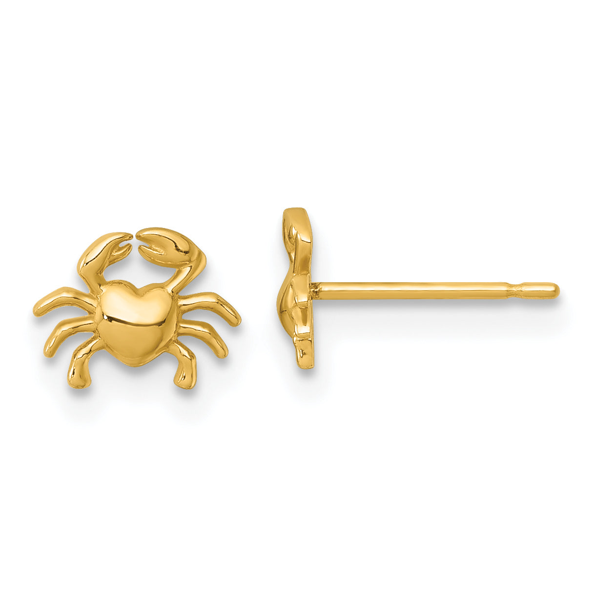 14k Polished Crab Post Earrings Main image