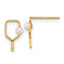 14k Polished Freshwater Cultured Pearl Ball and Pickleball Paddle Post Earrings