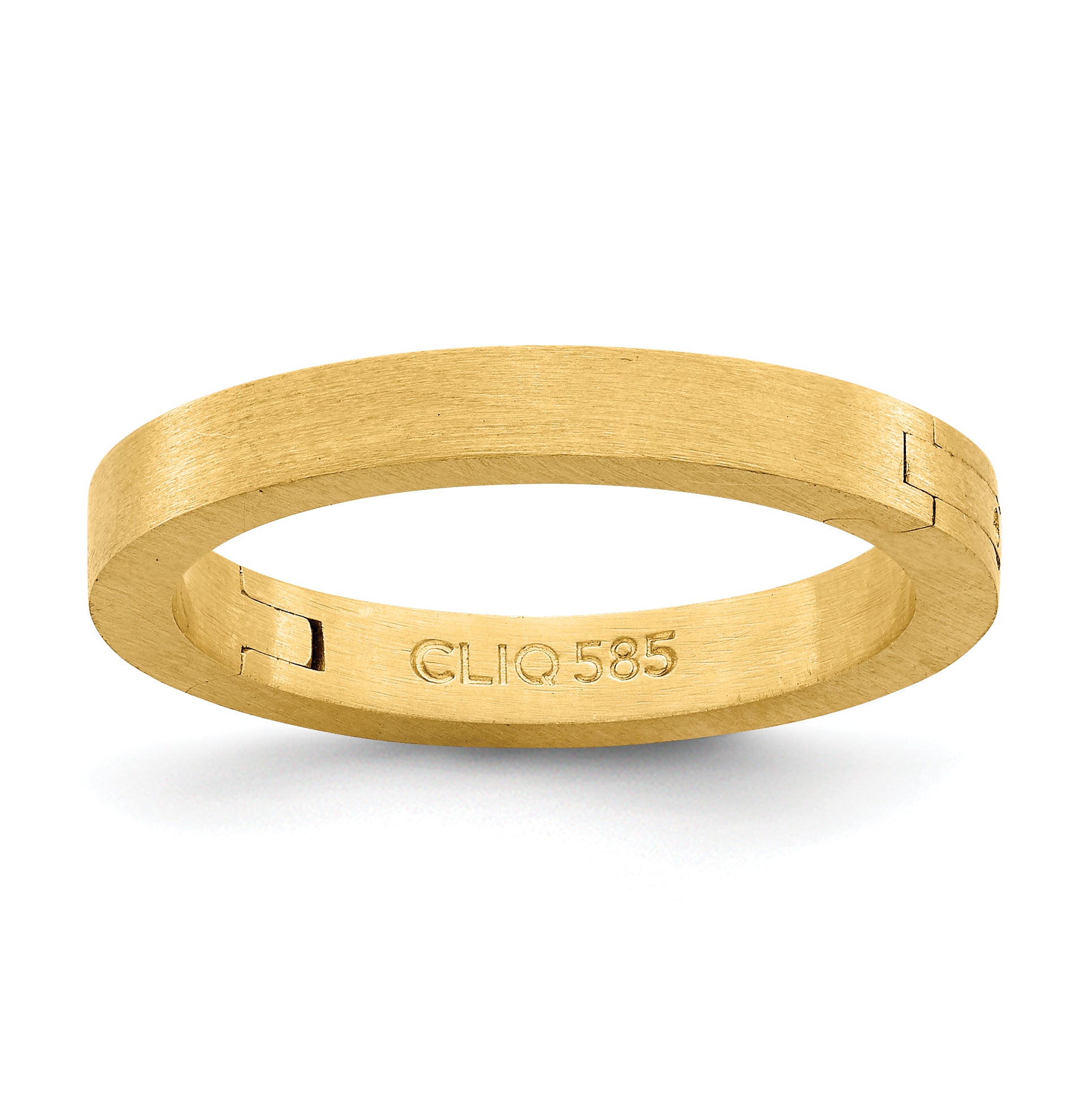 14k Yellow Gold 2.7mm CLIQ Hinged Shank Size 8 Main image